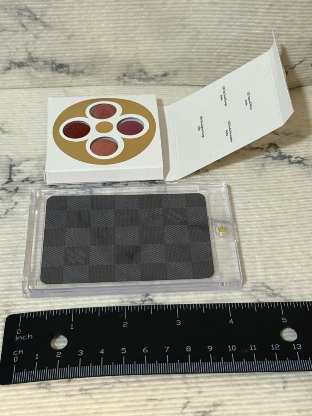 Louis Vuitton Lipstick Sample (4 Colors) & Playing Card in Protective Case: 9 ♠️ - Picture 8 of 8